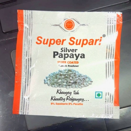 Super Supari Slver PAPAYA Without sachchrien Without Parraffin Super Supari Slver PAPAYA Without sachchrien Without Parraffin